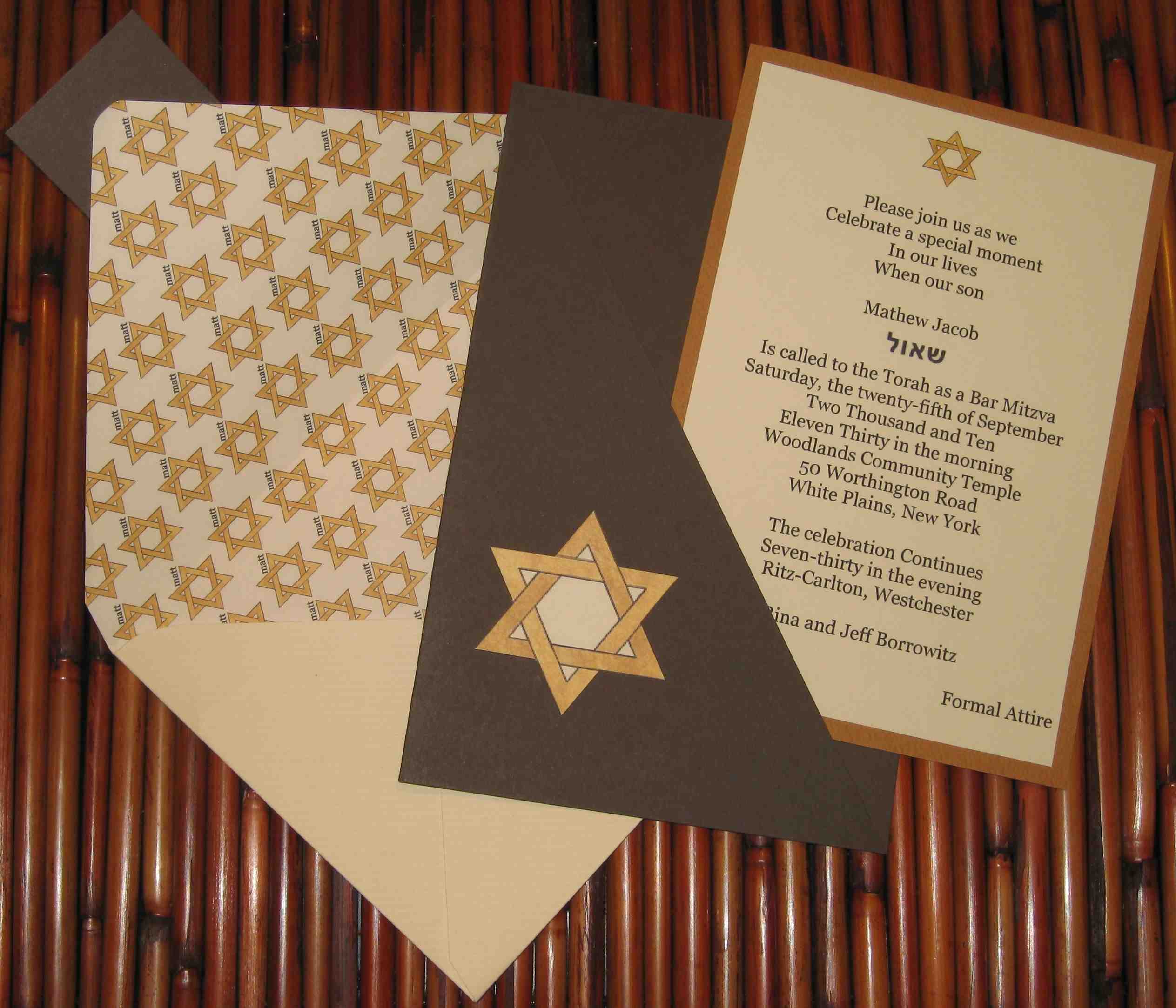 Bar mitzvah front